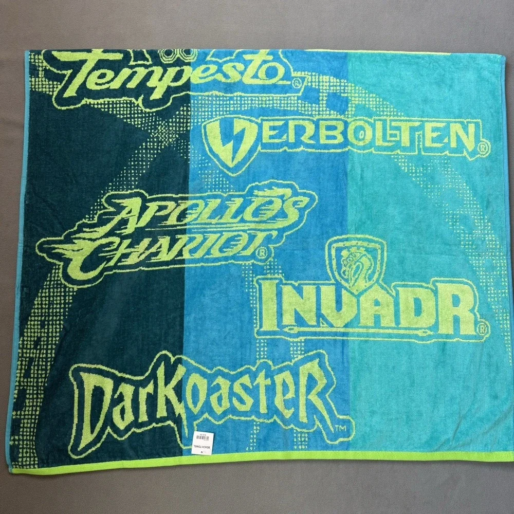 Busch Gardens Williamsburg Beach Towel Blue Green 68